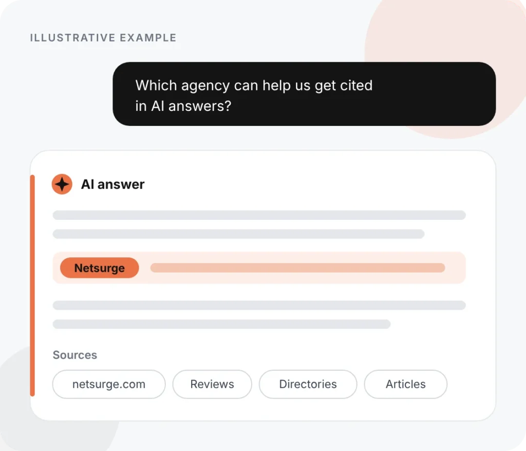GEO Service - AI Answer Optimization (AEO) Service Illustration