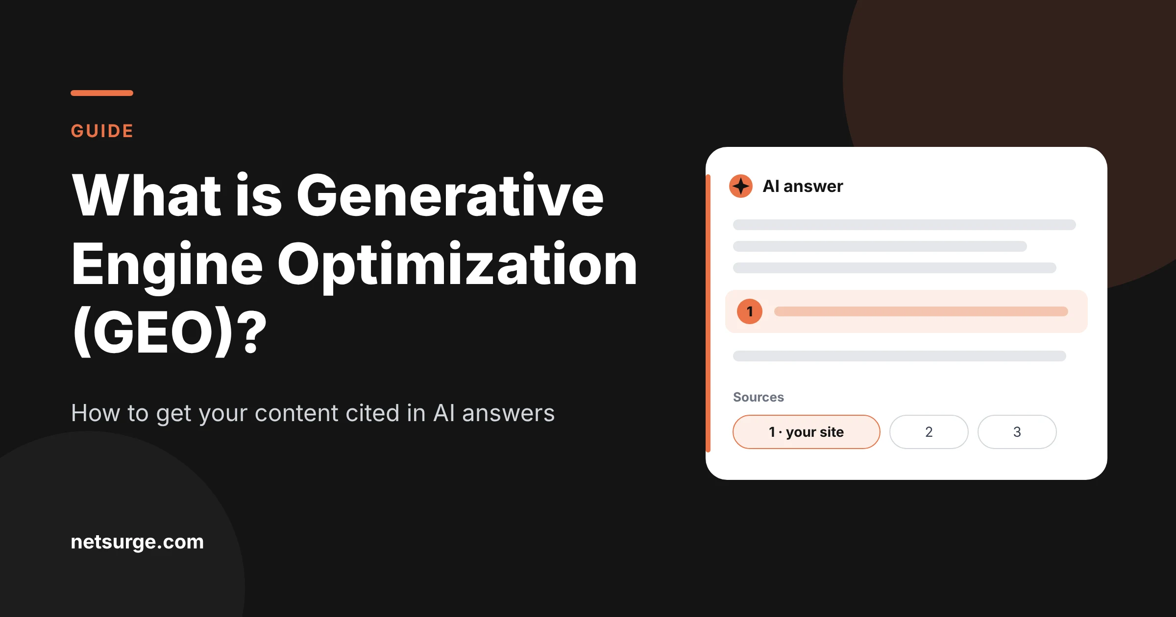 What is Generative Engine Optimization?